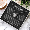 Daughter Braver Stronger Smarter, Love Knot Necklace, Perfect Gift For Daughter, Gift Idea From Dad