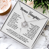 To My Bonus Daughter - My Family Forever - Love Knot Necklace
