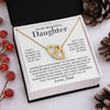 Daughter Always Be Brave - Interlocking Hearts Necklace - Best Gift For Daughter From Dad