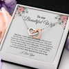 Beautiful Wife My Love, Interlocking Hearts Necklace, Romantic Gift For Wife