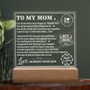 Mom For All The Times - Square Acrylic Plaque - Mother's Day Gift