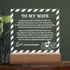 Wife Love Letter Keepsake - Square Acrylic Plaque - Anniversary Gift For Wife