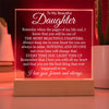 To My Beautiful Daughter - Beautiful Chapters - Acrylic Lamp