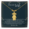 Wife We Love You, Engraved Kids Charm Necklace, Anniversary Gift For Your Wife