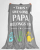 Personalized Name Blanket, This Awesome Papa, Father's Day Gift