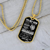 Son Never Forget That I Love You | Best Gift From Dad | Dog Tag Necklace For Son