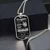 Daughter This Old Lion Will Have Your Back | Gift For Daughter From Dad | Dog Tag Necklace