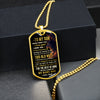 To My Son - I Will Always Have Your Back, DogTag Necklace Gift
