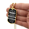 To My Son | Never Forget How Much I Love You | Dog Tag Necklace From Dad