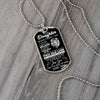 Daughter This Old Lion Will Have Your Back | Gift For Daughter From Dad | Dog Tag Necklace