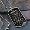 To My Daughter From Dad | Just Do Your Best | Dog Tag Necklace