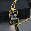 Daughter This Old Lion Will Have Your Back | Gift For Daughter From Dad | Dog Tag Necklace