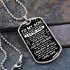 To My Son Gift From Dad | Just Do Your Best | Dog Tag Necklace Christmas Gift