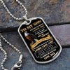 Son I Love You, Mens Dog Tag Necklace, Gift For Son From Dad, Christmas Gift Idea