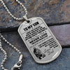 To My Son - Just Go Forth And Aim For The Skies - Dog Tag Necklace - Gift For Son From Dad