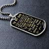 To My Dad - You Are The Greatest - Gift for Dad from Son - Dog Tag Necklace