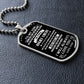 Son Never Feel You Are Alone, Dog Tag Necklace Meaning Message, 18k Yellow Gold Gift For Son From Dad, Best Christmas Birthday Gift Ideas