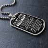 To My Son Gift From Dad | Just Do Your Best | Dog Tag Necklace Christmas Gift