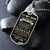 To My Son Gift From Dad | I'm So Proud Of You Love Dad | Dog Tag Necklace