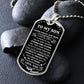 Proud To Call You My Son, Dog Tag Necklace Quotes Meaning Message, 18k Yellow Gold Gift For Son From Dad, Christmas Birthday Gift Ideas