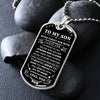 Proud To Call You My Son, Dog Tag Necklace Quotes Meaning Message, 18k Yellow Gold Gift For Son From Dad, Christmas Birthday Gift Ideas