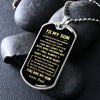 To My Son Gift From Dad | You Are My Son | Dog Tag Necklace Military Ball Chain