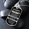 To My Daughter Gift From Dad | Never Forget How Much I Love You | Personalized Military Dog Tags