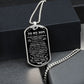 Proud To Call You My Son, Dog Tag Necklace Quotes Meaning Message, 18k Yellow Gold Gift For Son From Dad, Christmas Birthday Gift Ideas