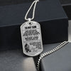 To My Son - Just Go Forth And Aim For The Skies - Dog Tag Necklace - Gift For Son From Dad