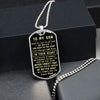 To My Son | Never Forget That | Dog Tag Necklace | Gift For Son From Dad