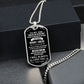 Son Never Feel You Are Alone, Dog Tag Necklace Meaning Message, 18k Yellow Gold Gift For Son From Dad, Best Christmas Birthday Gift Ideas