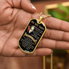 To My Son | This Old Wolf | Dog Tag Necklace | Gift For Son From Dad