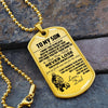 To My Son - Just Go Forth And Aim For The Skies - Dog Tag Necklace - Gift For Son From Dad