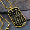 To My Son | Never Forget That | Dog Tag Necklace | Gift For Son From Dad