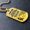 To My Son - Just Go Forth And Aim For The Skies - Dog Tag Necklace - Gift For Son From Dad