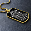 To My Son - Valuable And Powerful, Dogtag Necklace For Son