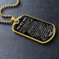 Proud To Call You My Son, Dog Tag Necklace Quotes Meaning Message, 18k Yellow Gold Gift For Son From Dad, Christmas Birthday Gift Ideas