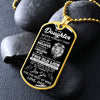 Daughter This Old Lion Will Have Your Back | Gift For Daughter From Dad | Dog Tag Necklace