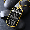 To My Son Gift From Dad | Never Forget This | Dog Tag Necklace | Anniversary Gift