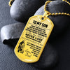 To My Son - Just Go Forth And Aim For The Skies - Dog Tag Necklace - Gift For Son From Dad