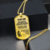 To My Son - Just Go Forth And Aim For The Skies - Dog Tag Necklace - Gift For Son From Dad
