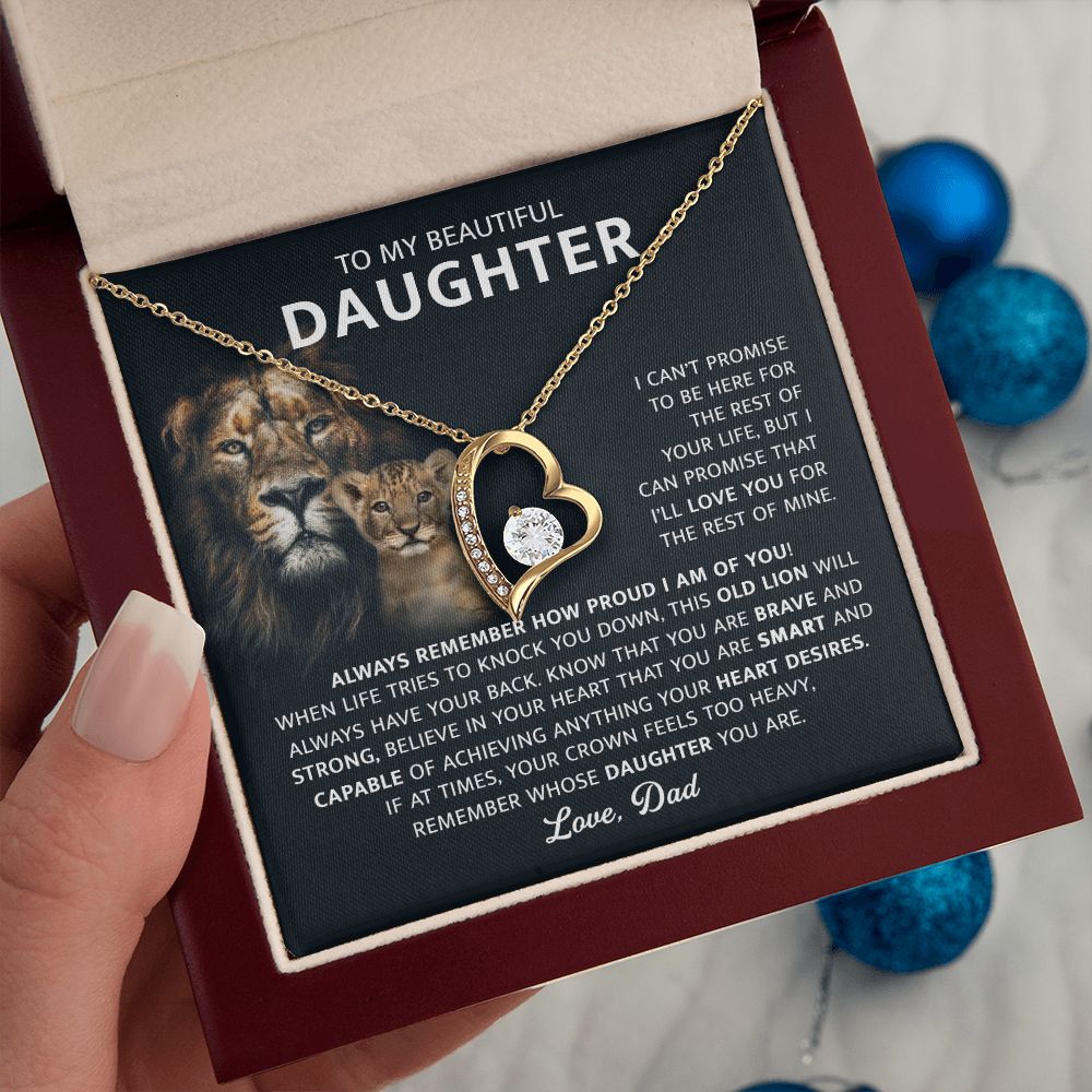 Daughter Believe In Your Heart, Forever Love Necklace, Necklace Gift For Daughter