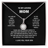 To My Loving Mom - Gifts for Mom From Son - You Are The World - Eternal Hope Necklace