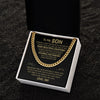 To My Son Gift From Dad | Most Beautiful Chapters | Cuban Link Chain Necklace