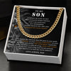 TO MY SON - STRAIGHTEN YOUR CROWN, CUBAN CHAIN GIFT FOR SON FROM DAD