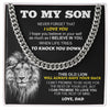 To My Son From Dad | I Believe In You | Cuban Link Necklace