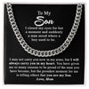 To My Son Gift From Mom - Proudest Moment - Cuban Link Chain Necklace