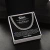 To My Son - My Heart - Cuban Link Chain Necklace