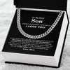 To My Dear Son - Stay Strong - Cuban Link Chain Necklace