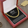 To My Man - My Choice - Cuban Link Chain Necklace